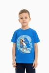 Детска тениска за момче, син цвят  