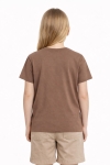 Детска тениска за момиче, кафяв цвят