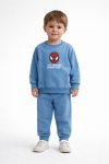 Детски комплект за момче с дълъг ръкав, син цвят