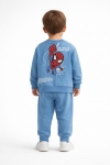 Детски комплект за момче с дълъг ръкав, син цвят