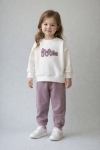 Детски комплект за момиче с дълъг ръкав, лилав цвят
