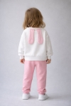 Детски комплект за момиче с дълъг ръкав, розов цвят