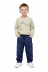 Детски комплект за момче с дълъг ръкав, зелен цвят 