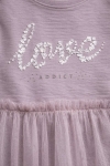 Детска рокля с къс ръкав, лилав цвят