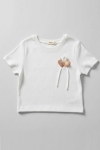 Детска тениска за момиче, бял цвят  