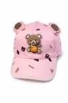 Детска шапка за момиче, розов цвят