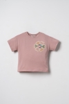 Детска тениска за момиче, цвят пудра