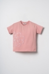 Детска тениска за момиче, розов цвят