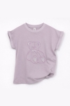 Детска тениска за момиче, лилав цвят  