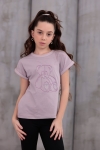  Детска тениска за момиче, лилав цвят  