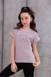 Детска тениска за момиче, лилав цвят  
