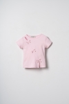 Детска тениска за момиче, розов цвят