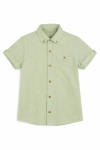 Детска риза момче къс ръкав,  зелен цвят