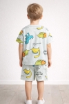 Детска пижама за момче с къс ръкав, светло зелен цвят