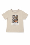 Детска тениска момче, бежов цвят