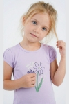 Детска тениска за момиче, лилав цвят