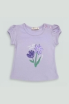 Детска тениска за момиче, лилав цвят