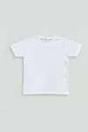 Детска тениска момче, бял цвят   