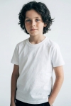 Детска тениска момче, бял цвят   
