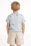 Детска тениска за момче, син цвят  