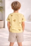 Детска тениска за момче, жълт цвят  