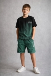 Детски комплект за момче с къс ръкав, зелен цвят