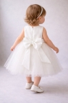 Бебешка официална рокля без ръкав, бял цвят 