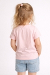 Детска тениска за момиче, светло розов цвят 