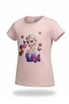 Детска тениска за момиче, светло розов цвят 