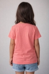 Детска тениска за момиче, цвят корал