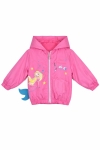 Детско яке за момиче, тъмно розов цвят  