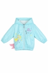Детско яке за момиче, син цвят  