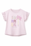 Детска тениска момиче, светло лилаво цвят