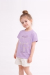 Детска тениска за момиче, лилав цвят
