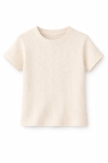 Детска тениска за момиче, бежов цвят 