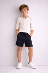 Детски къси панталонки за момче, тъмно син цвят