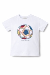 Детска тениска за момче, бял цвят