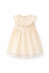 Бебешка официална рокля, цвят екрю 