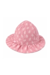 Детска шапка за момиче, тъмно розов цвят