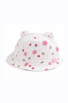 Детска шапка за момиче, бял цвят