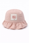 Детска шапка за момиче, тъмно розов цвят  