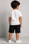 Детски комплект за момче с къс ръкав, черен цвят 