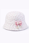 Детска шапка за момиче, бял цвят