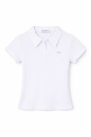 Детска тениска за момиче, бял цвят