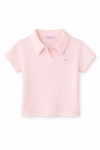 Детска тениска за момиче, светло розов цвят