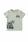 Детска тениска за момче, зелен цвят
