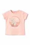 Бебешка тениска за момиче, розов цвят