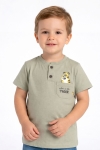 Детска тениска за момче, зелен цвят