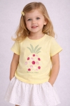 Детска тениска за момиче, жълт цвят