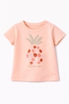 Детска тениска за момиче, светло розов цвят